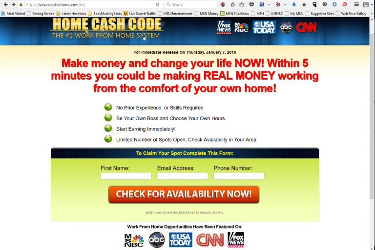Home Cash Code - Secure Cash At Home - Pay Days At Home 
