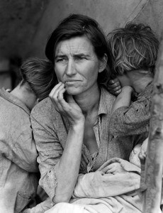 Woman and children during the Great Depression